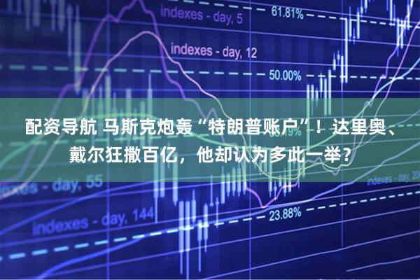 配资导航 马斯克炮轰“特朗普账户”！达里奥、戴尔狂撒百亿，他却认为多此一举？